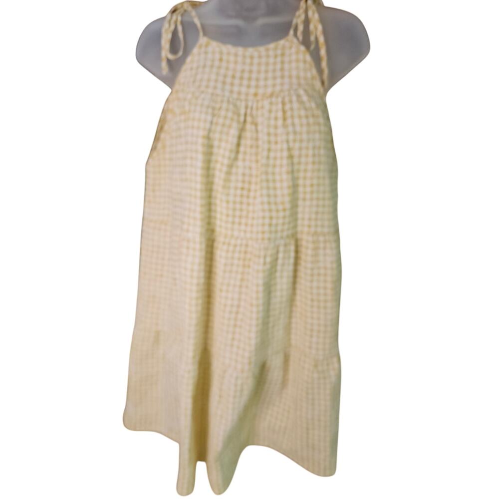 En Saison Embroidered Kanika Mini Dress Sz M Yellow White Daisy Floral - Picture 2 of 9